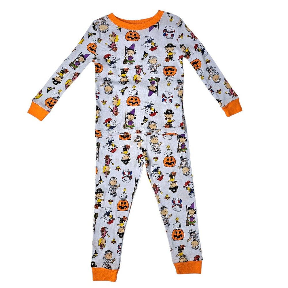 Peanuts Halloween Characters 2 Piece Long Sleeve Pajama Set Toddlers Size 4T NWT